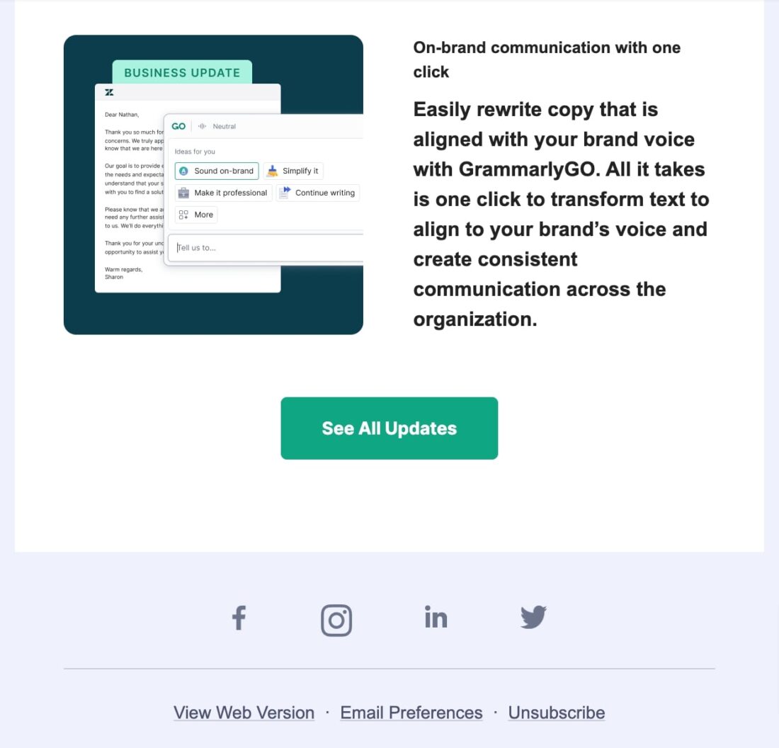 Grammarly_product update email example