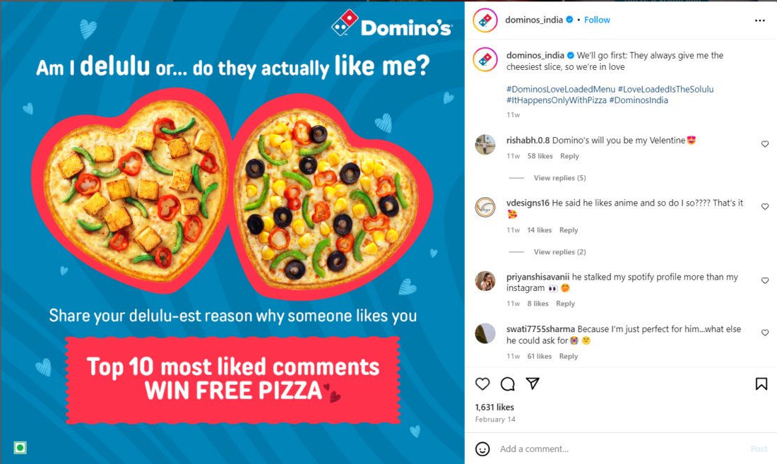 Dominos paid ads